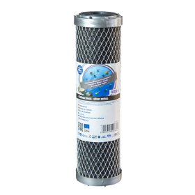 Прессованный угольный картридж Aquafilter FCCBL-S с серебром
