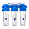 Магистральный фильтр Aquafilter FHPRCL34-B-TRIPLE тройная система 3/4"