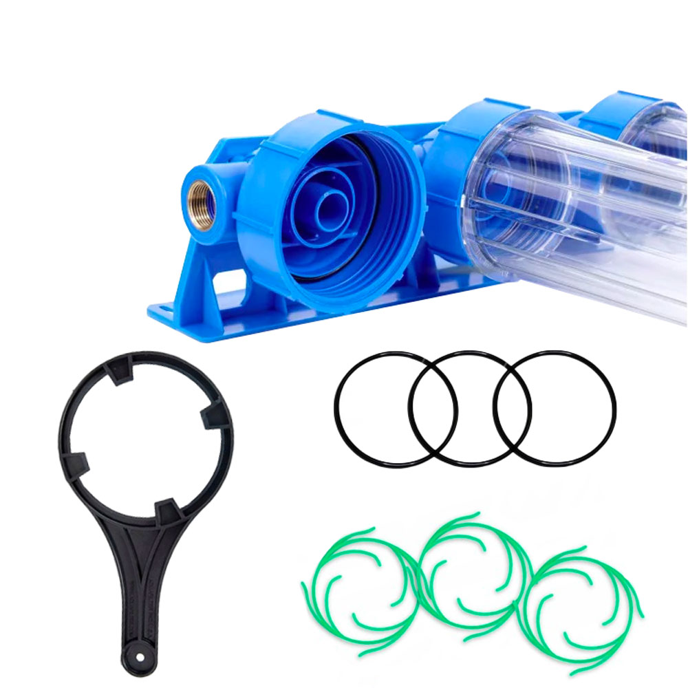 Aquafilter FHPRCL34-B-TRIPLE тройной магистральный фильтр