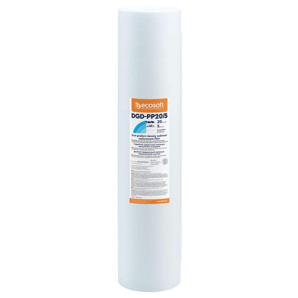Градиентный картридж Ecosoft 4.5"x20" BB20, 20–5 мкм для механической очистки воды