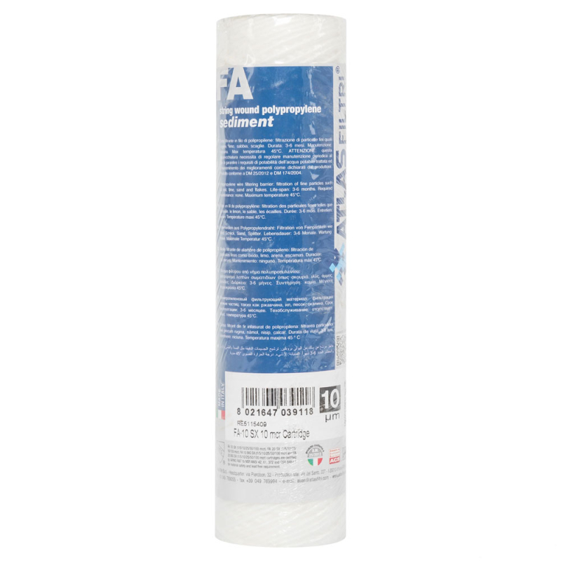 Картридж Atlas Filtri FA 10 SX 10 mcr из полипропиленовой нити RE5115409