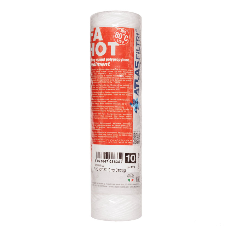 Картридж із поліпропіленової нитки Atlas Filtri FA HOT 10 SX 10 mcr 80°C RE5385109