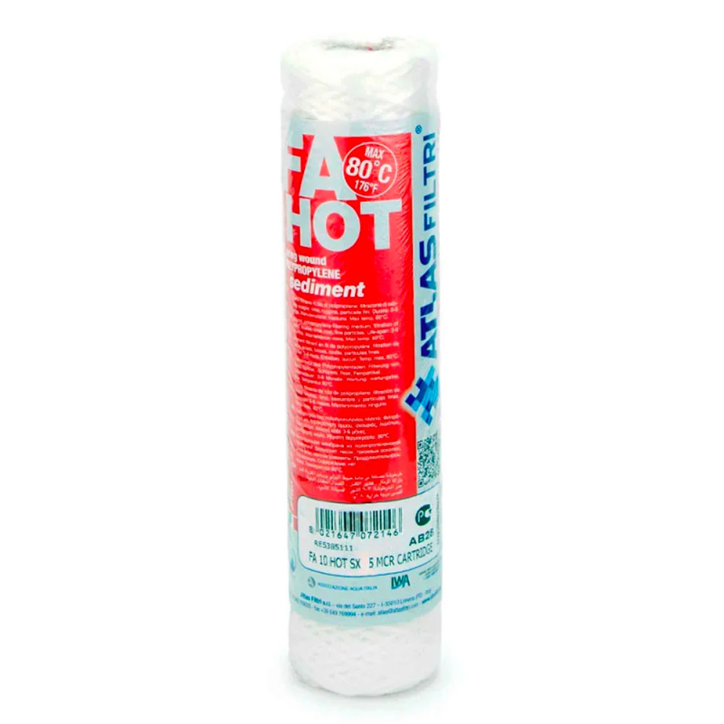 Картридж із поліпропіленової нитки Atlas Filtri FA HOT 10 SX 5 mcr 80°C RE5385108