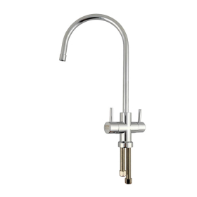 Кран двойной хромированный Raifil F-09 BOX duo для фильтра