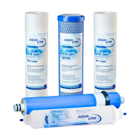 Комплект картриджей для Aqualine-RO-5 + мембрана