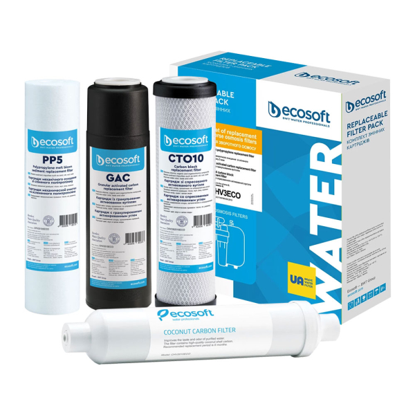 Комплект Ecosoft Absolute из 4 картриджей для осмоса