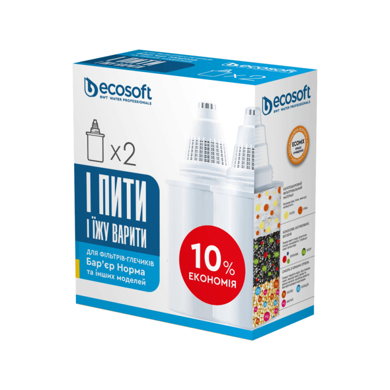 Комплект картриджів ECOSOFT для глечиків Бар'єр 2 шт. (CRVK2BARECO)