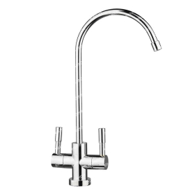 Кран двойной Leader Modern mini