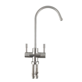 Кран двойной Raifil F-09-DUO_SN (матовый сатин)