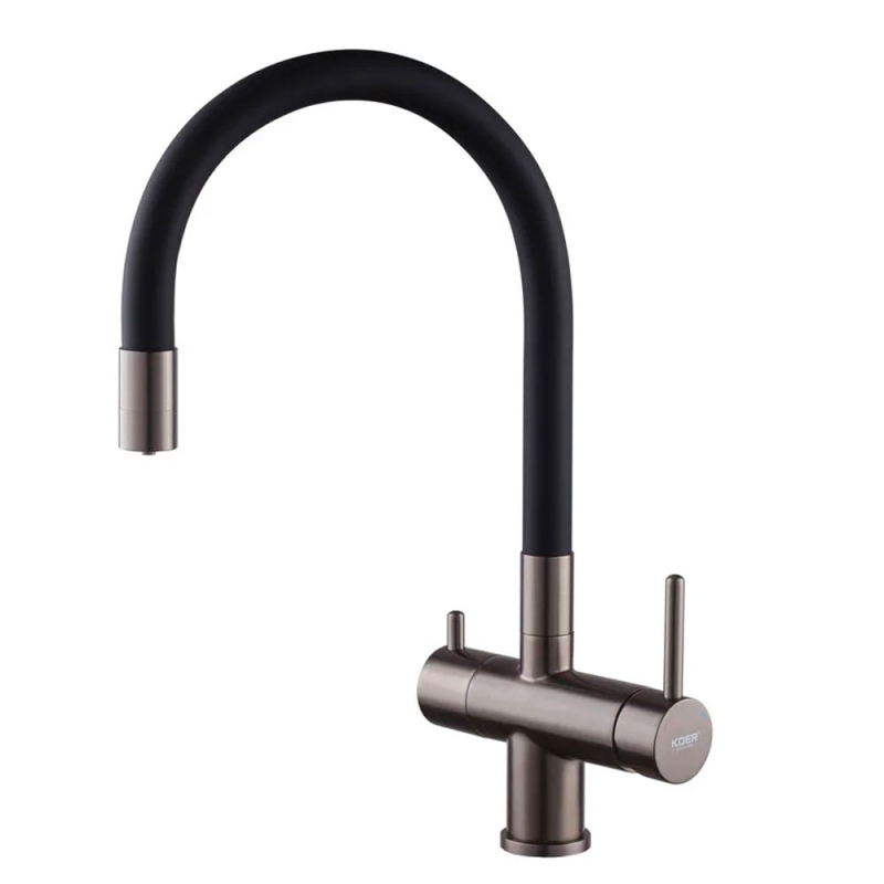 Кран-смеситель KOER KB-72002-07 "Графит" с подкл. питьевой воды