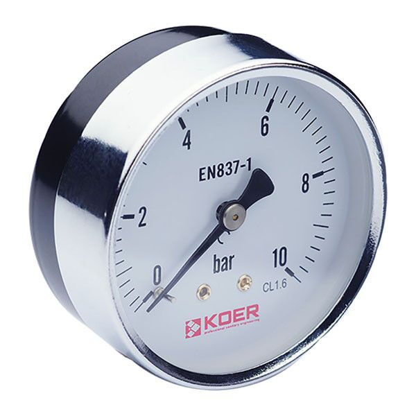 Манометр аксіальний KOER KM.611A D=63мм (0-10 bar)