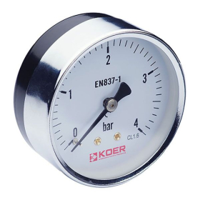 Манометр аксиальный KOER KM.611A D=63мм (0-4 bar)