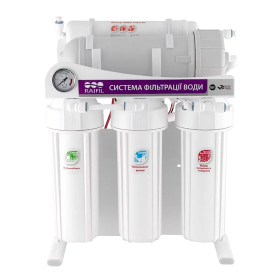 Фильтр обратного осмоса Raifil 300G - 3/8 10"Slim М с манометром