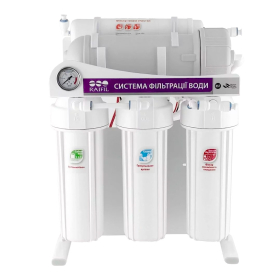 Фильтр обратного осмоса Raifil 400G - 3/8 10"Slim М с манометром