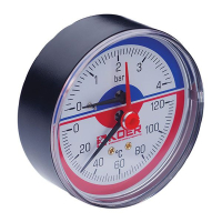 Термо-Манометр аксиальный KOER KM.802A D=80мм (0-4 bar)