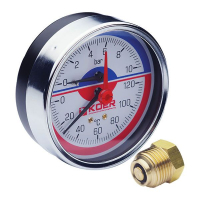Термо-Манометр аксиальный KOER KM.812A D=80мм (0-10 bar)