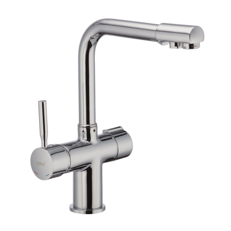 Смеситель для кухни HAIBA Hans 021 "Хром" с вых. для питьевой воды