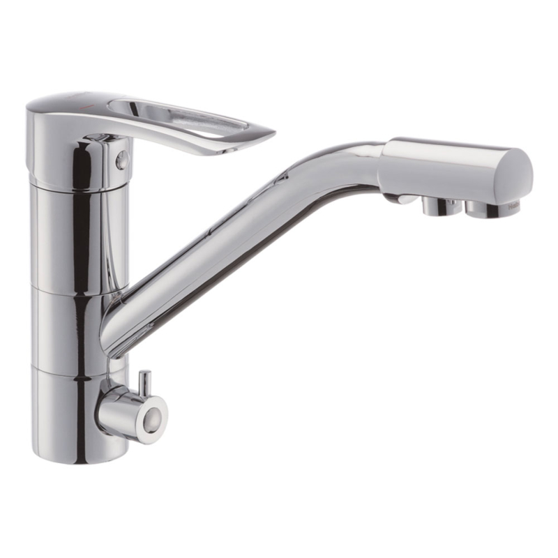 Смеситель для кухни Haiba Hansberg 021 "Хром" с вых. для питьевой воды