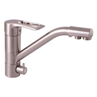 Смеситель для кухни Haiba Hansberg 021 "Нерж. сталь" с вых. для питьевой воды