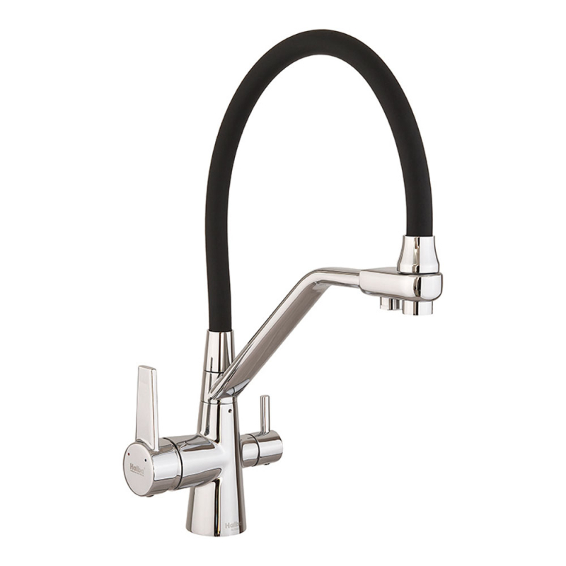 Смеситель для кухни Haiba Nobel 021 "Хром" с вых. для питьевой воды